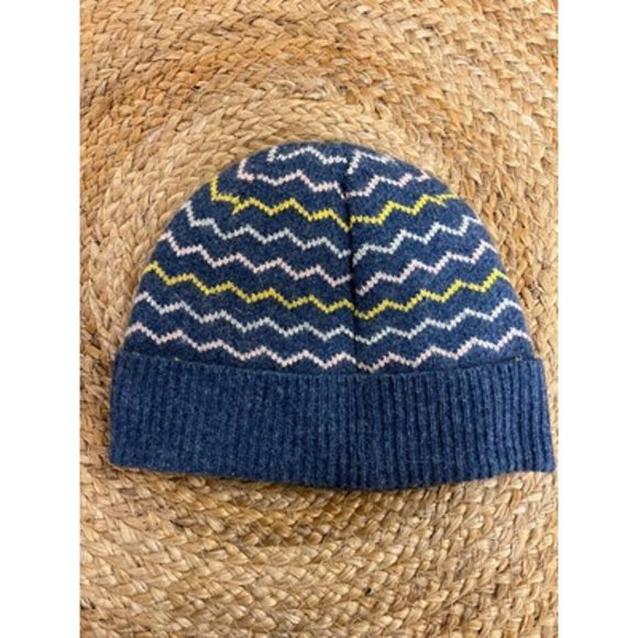 Prana Navy Blue Stretch Tight Knit Classic Printed Beanie Hats U53180657 - Picture 2 of 7